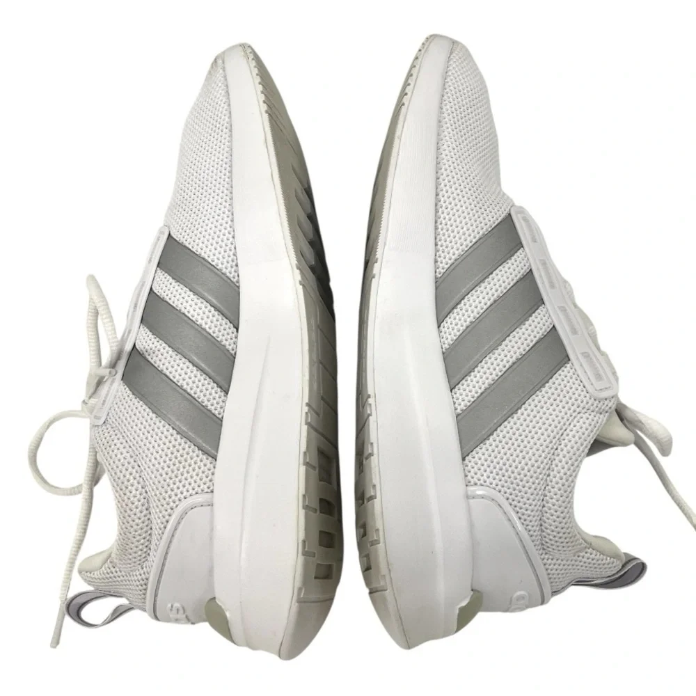 Adidas Racer TR21 White Silver Athletic Running Cloudfoam Shoes Women’s 7 - Picture 9 of 12